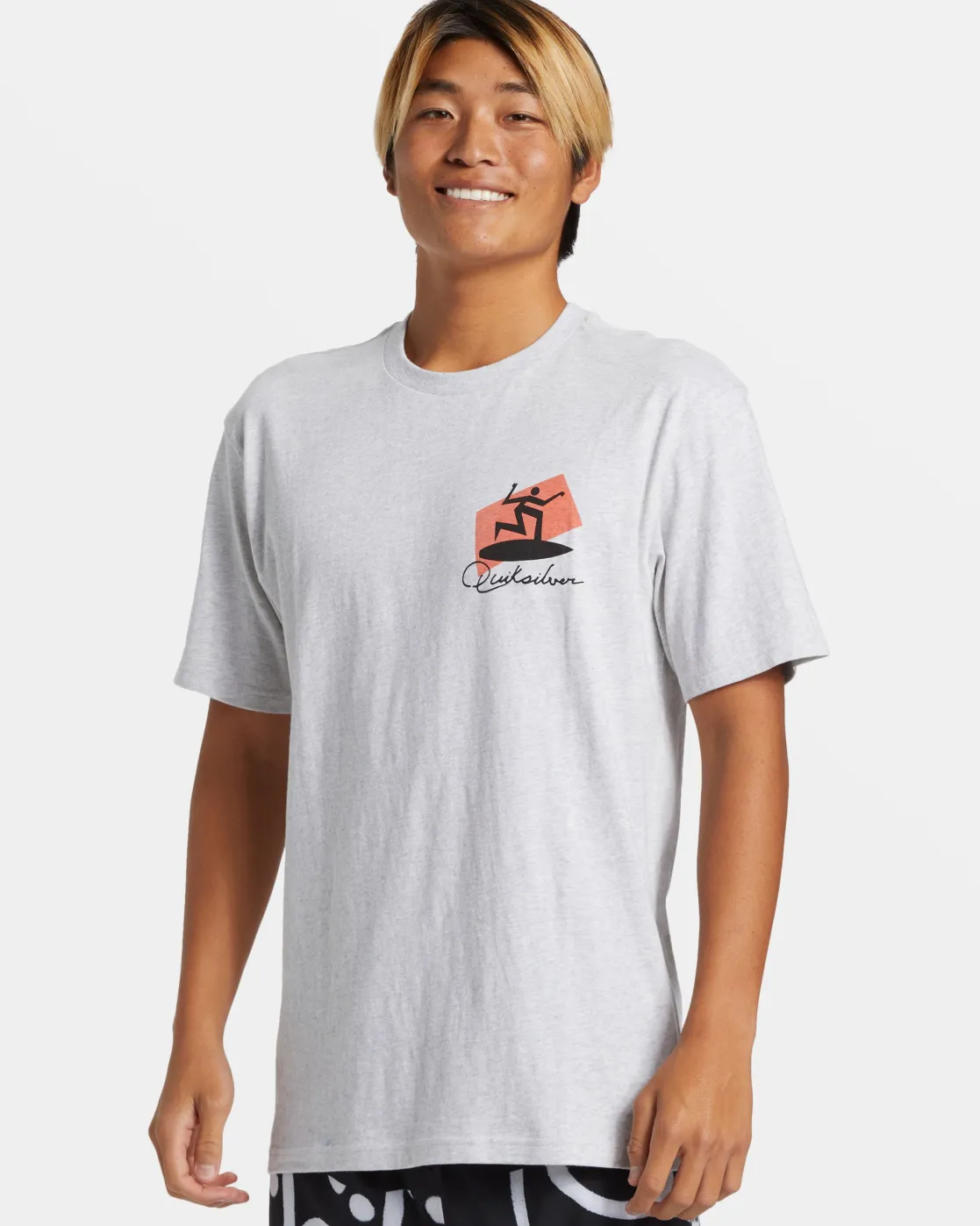 Quiksilver Tees>Surfer T-Shirt SNOWHEATHER