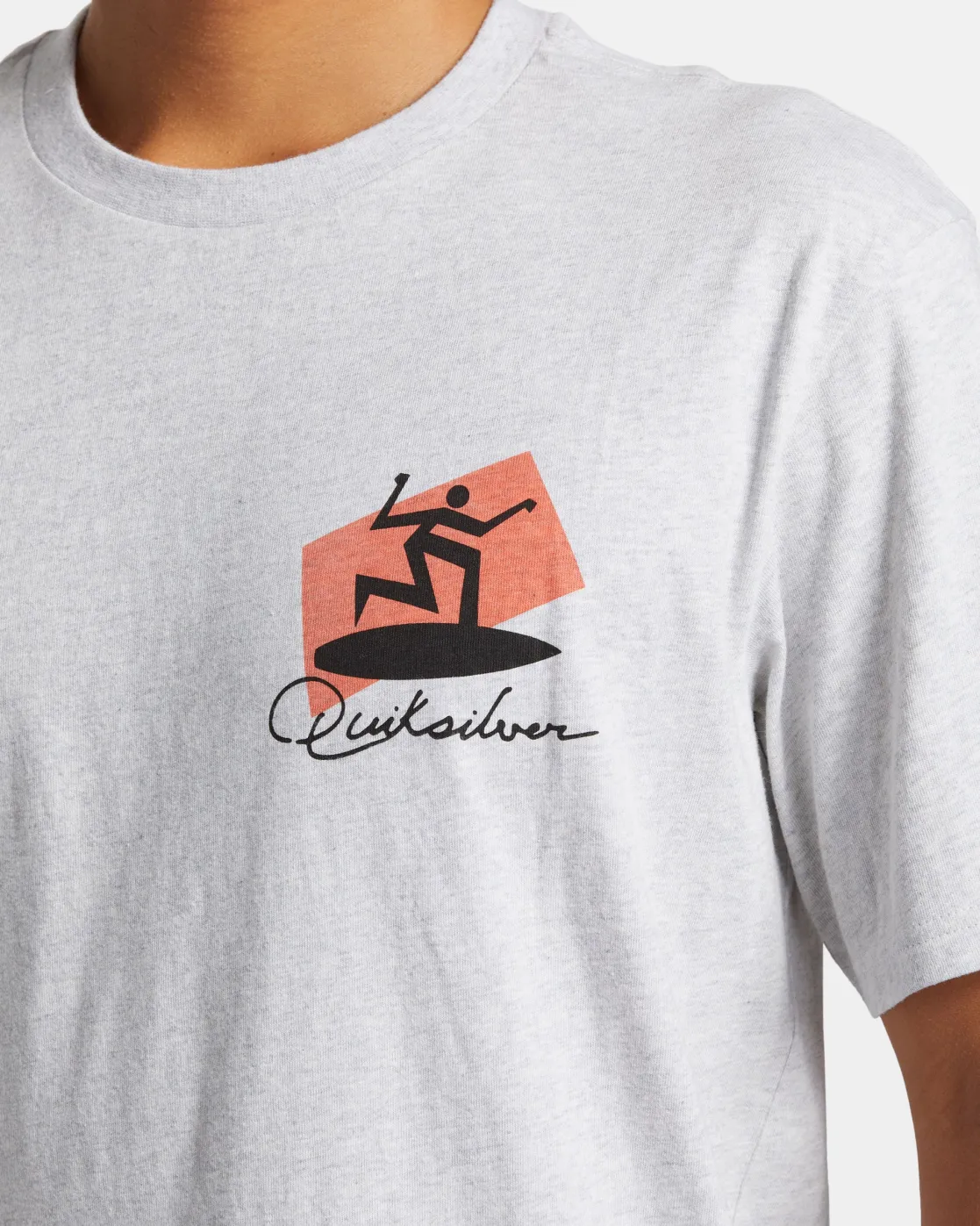 Quiksilver Tees>Surfer T-Shirt SNOWHEATHER