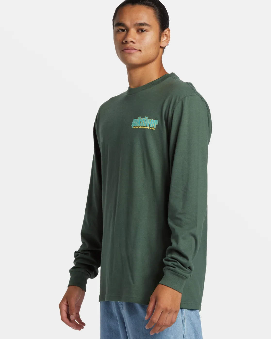 Quiksilver Tees>Three Tree Long Sleeve T-Shirt FOREST