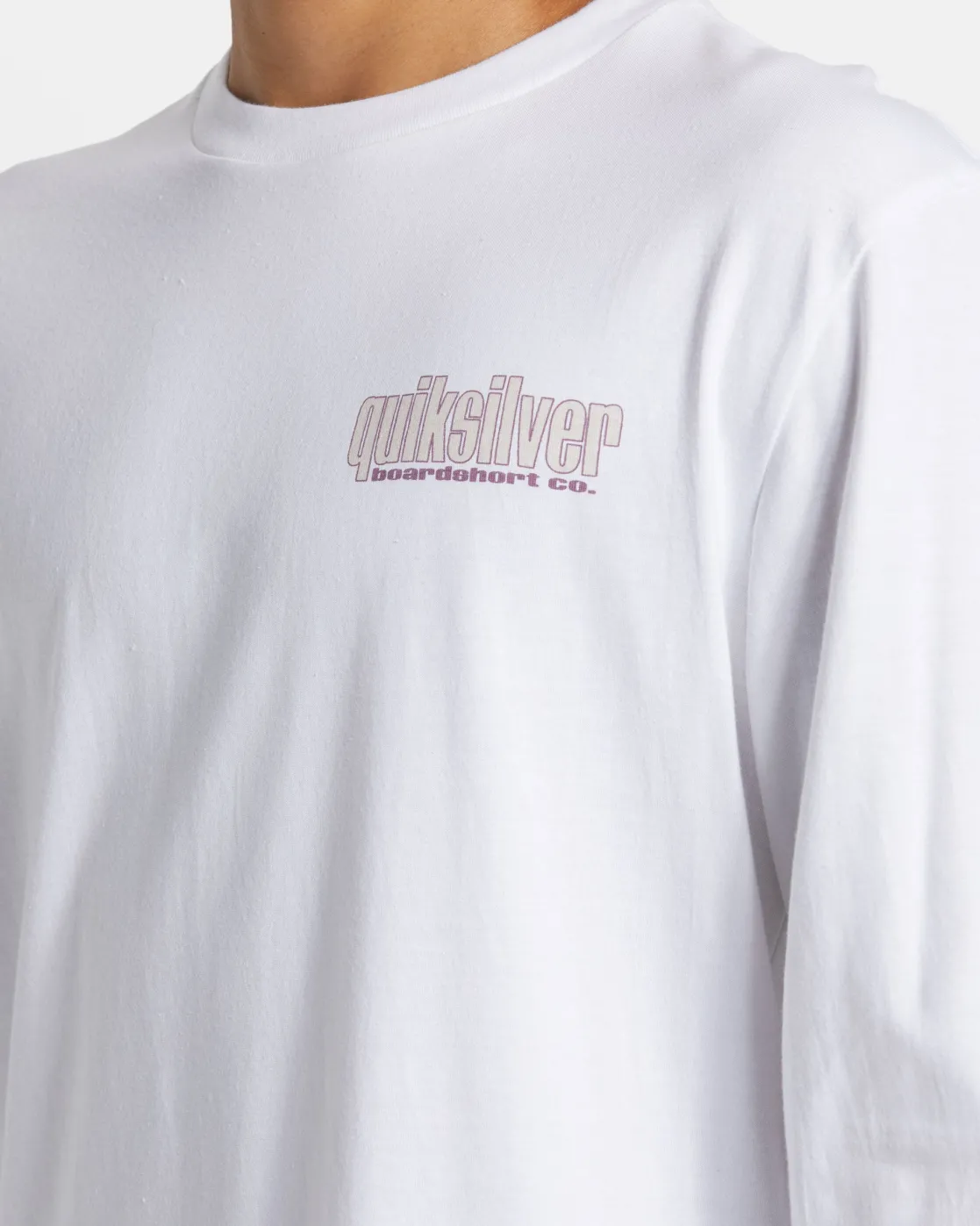 Quiksilver Tees>Three Tree Long Sleeve T-Shirt WHITE