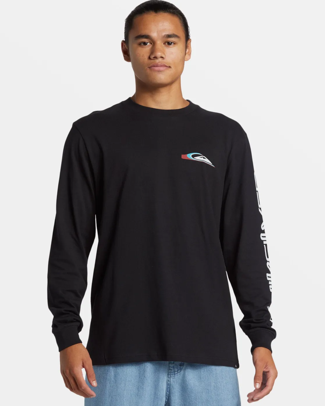 Quiksilver Tees>Warp Drive Long Sleeve T-Shirt BLACK