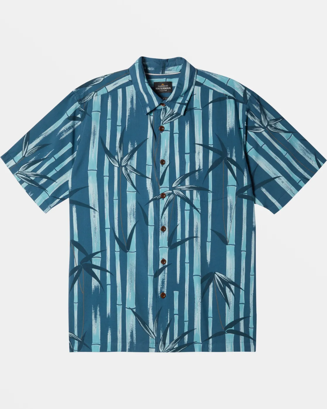 Quiksilver Shirts & Polos | Shirts & Polos>Waterman Bamboo Cove Short Sleeve Shirt INDIANTEALBAMBOOCOVE
