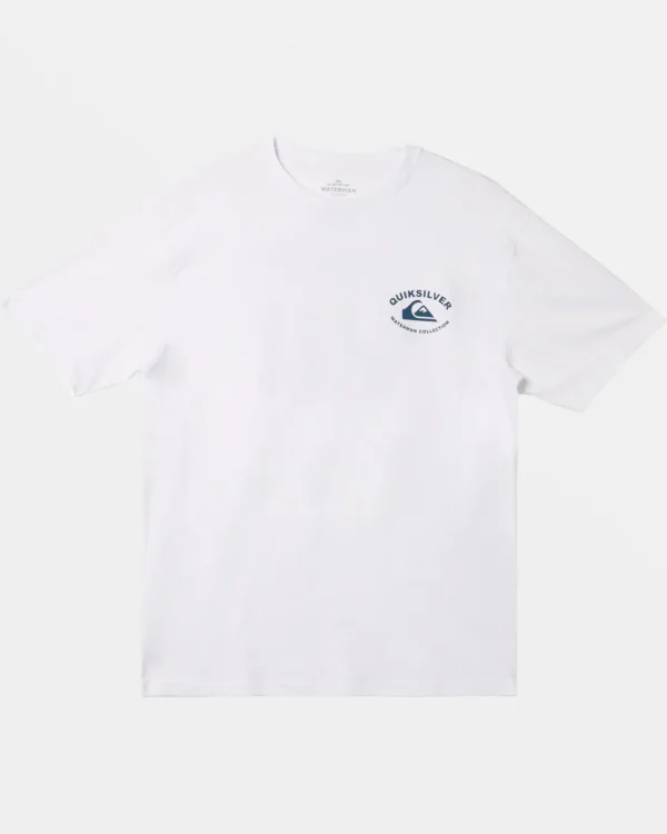 Quiksilver Tees | Tees>Waterman Blue Print T-Shirt WHITE