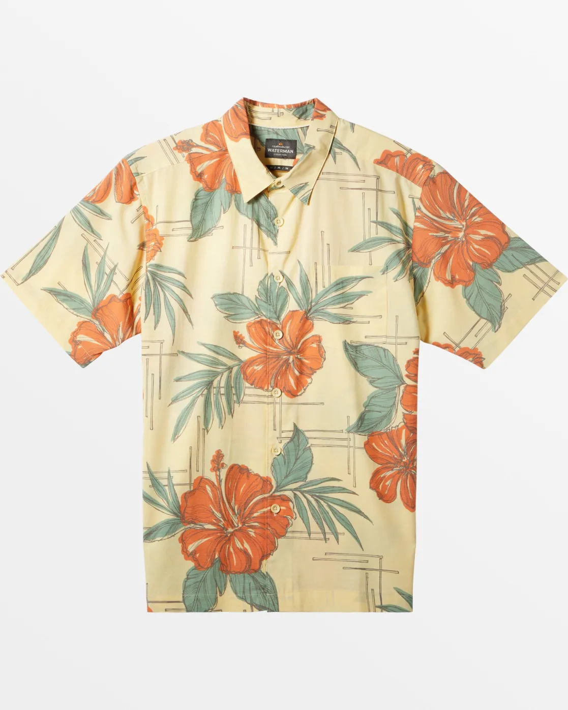 Quiksilver Shirts & Polos | Shirts & Polos>Waterman Flower Power Short Sleeve Shirt DOUBLECREAMFLOWERPOWERSS