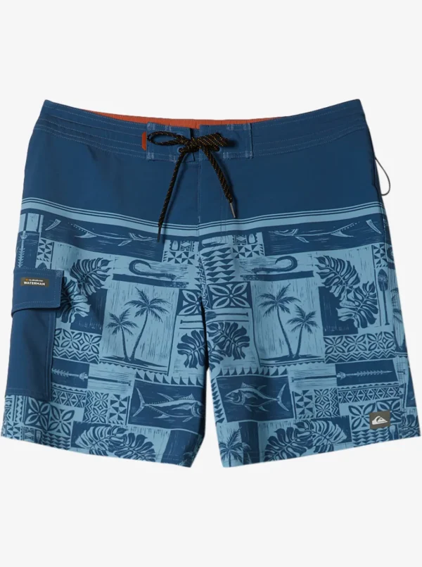Quiksilver Boardshorts | Boardshorts>Waterman Jig Saw 19" Boardshorts JIGSAWENSIGNBLUE