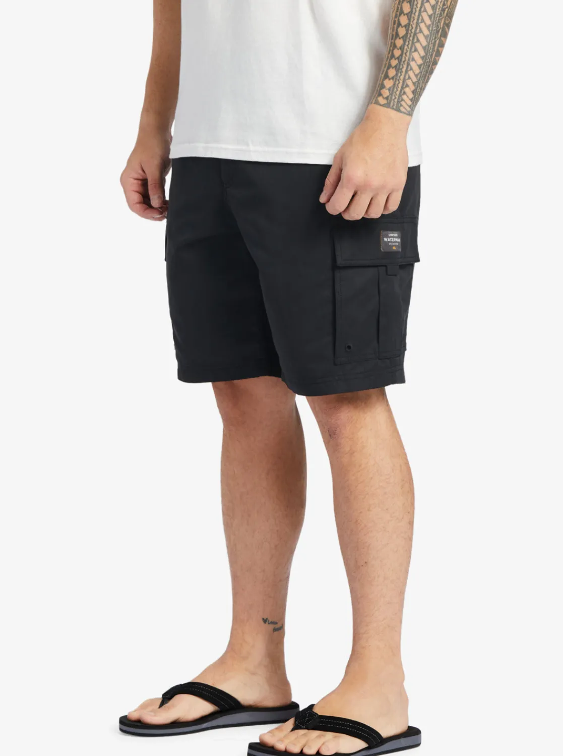 Quiksilver Shorts & Amphibians | Shorts & Amphibians>Waterman Maldive Atoll Cargo 20" Shorts BLACK