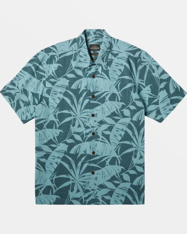 Quiksilver Shirts & Polos | Shirts & Polos>Waterman Nature Made Short Sleeve Shirt INDIANTEALNATUREMADE