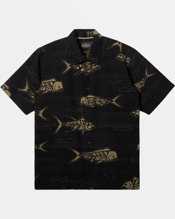 Quiksilver Shirts & Polos | Shirts & Polos>Waterman Out Of Office Short Sleeve Shirt BLACKOUTOFOFFICE