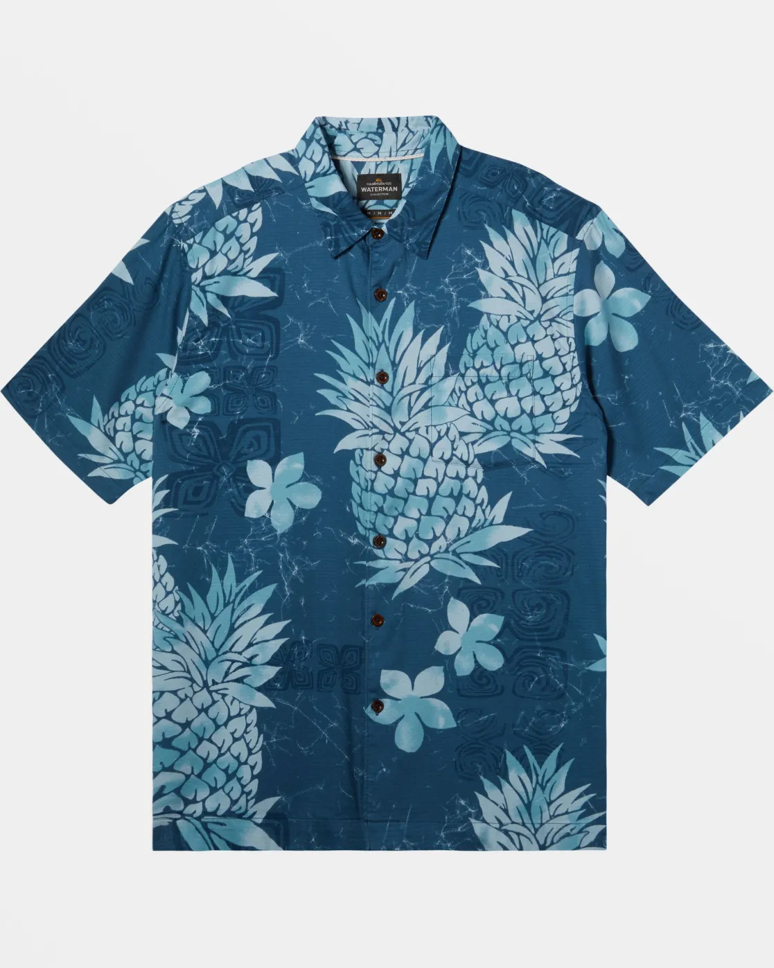 Quiksilver Shirts & Polos | Shirts & Polos>Waterman Pineapple Bay Short Sleeve Shirt INDIANTEALPINEAPPLEBAY