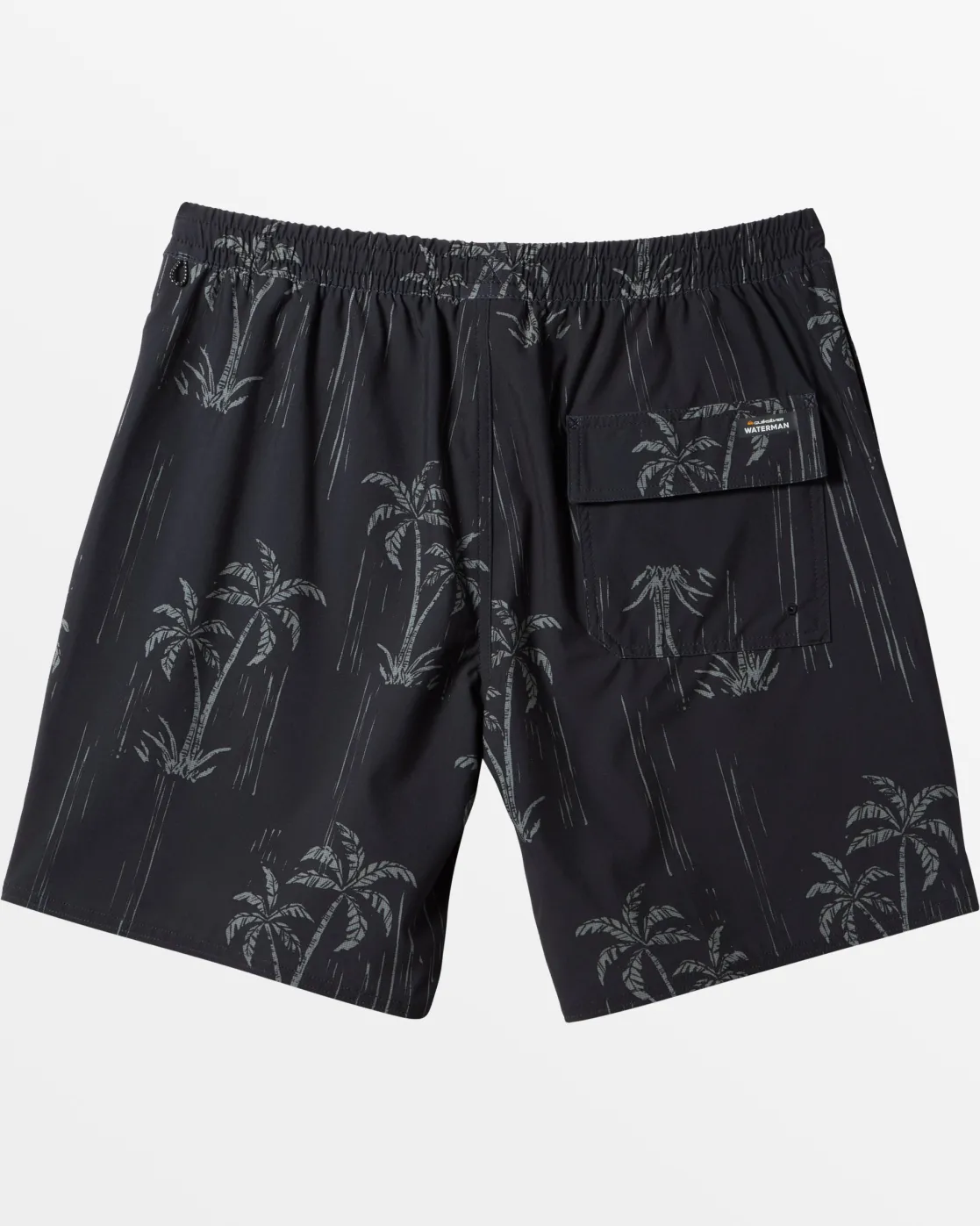 Quiksilver Boardshorts | Boardshorts>Waterman Shady Palms 18'' Elastic Waist Trunks SHADYPALM-BLACK