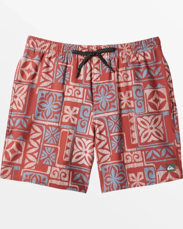 Quiksilver Boardshorts | Boardshorts>Waterman Tapa Time 18'' Elastic Waist Trunks TAPATIME-FIRE