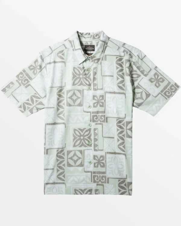 Quiksilver Shirts & Polos | Shirts & Polos>Waterman Tapa Time Short Sleeve Shirt SEACRESTTAPATIMEWOVEN