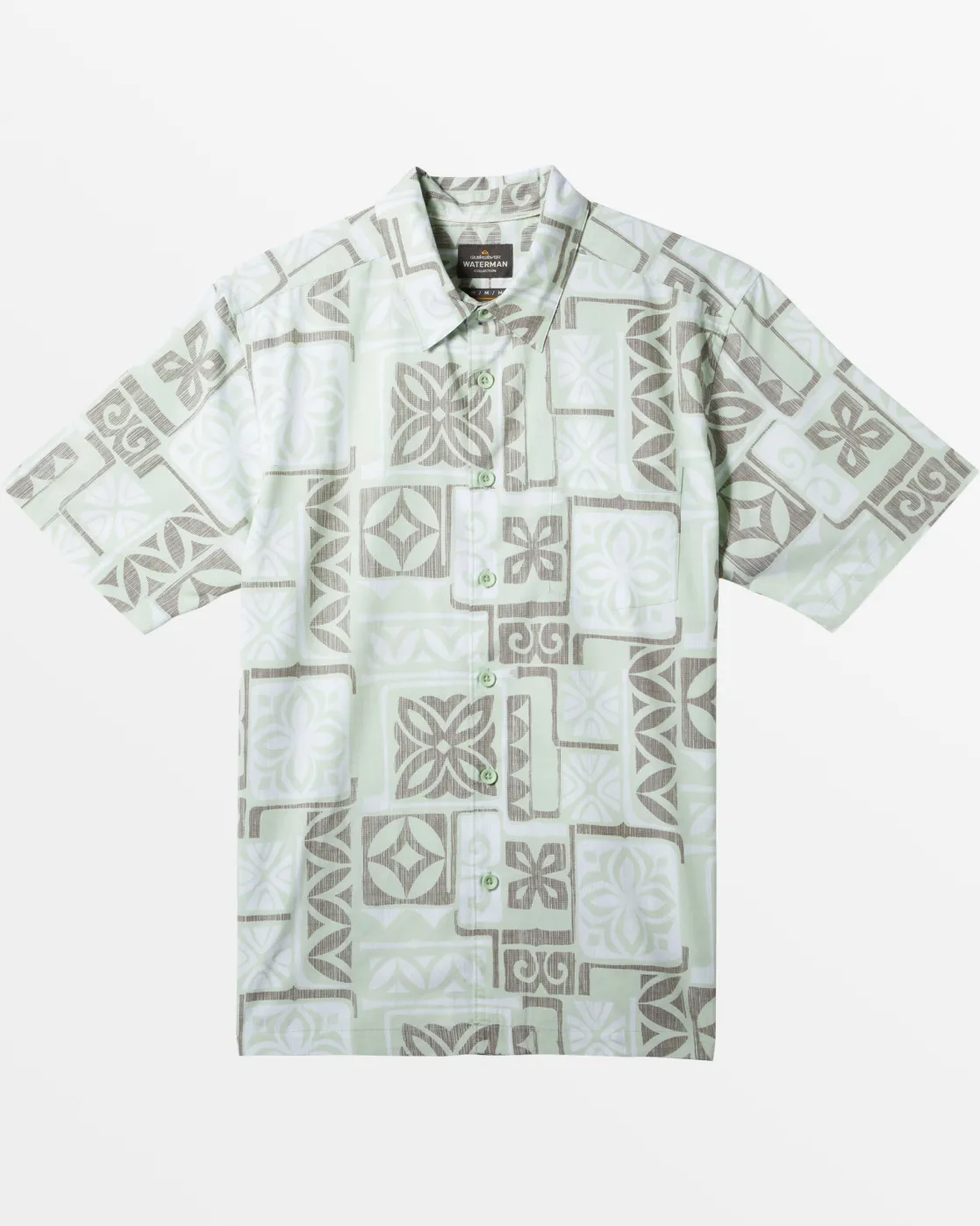 Quiksilver Shirts & Polos | Shirts & Polos>Waterman Tapa Time Short Sleeve Shirt SEACRESTTAPATIMEWOVEN