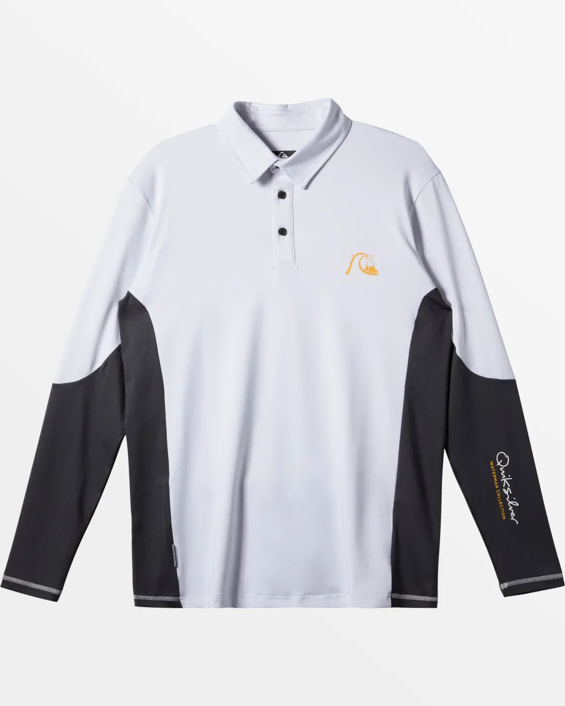 Quiksilver Rashguards>Waterman Waterman Piscator Polo Long Sleeve UPF 50 Surf T-Shirt WHITE