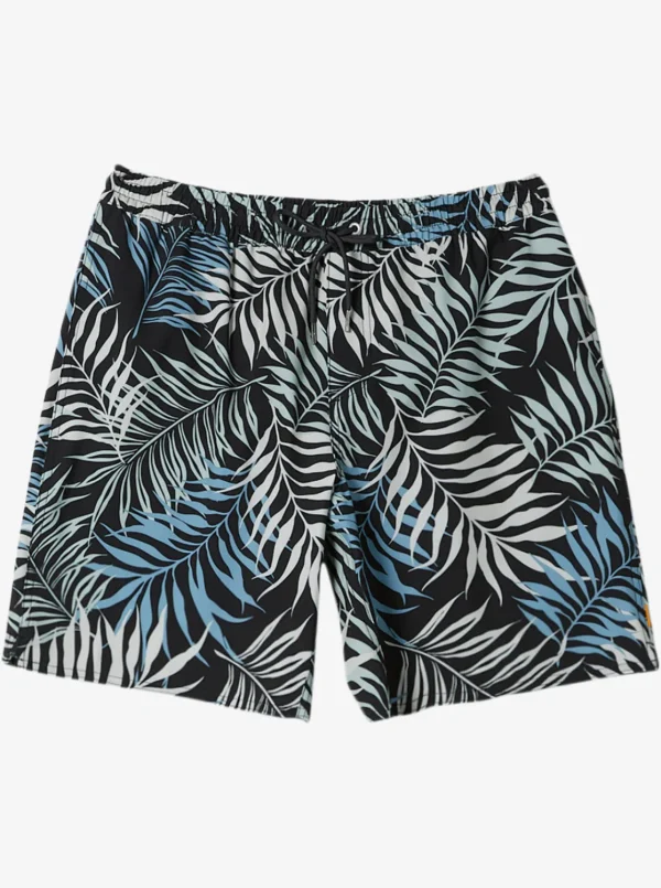 Quiksilver Boardshorts | Boardshorts>Waterman Wild Fern 17" Swim Trunks WILDFERNBLACK