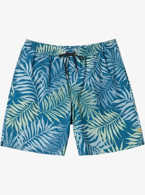 Quiksilver Boardshorts | Boardshorts>Waterman Wild Fern 17" Swim Trunks WILDFERNBLUESTEEL